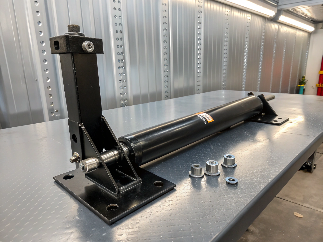 Hydraulic floor jack and solid steel jack stands