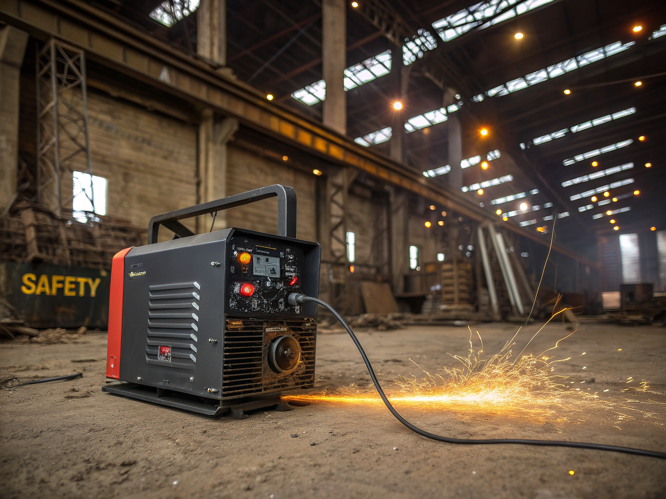 Multi-process inverter welding unit with auto-darkening mask