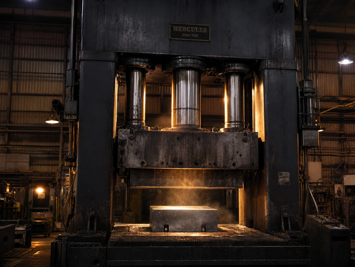 Heavy duty hydraulic press stamping heavy gauge plate steel